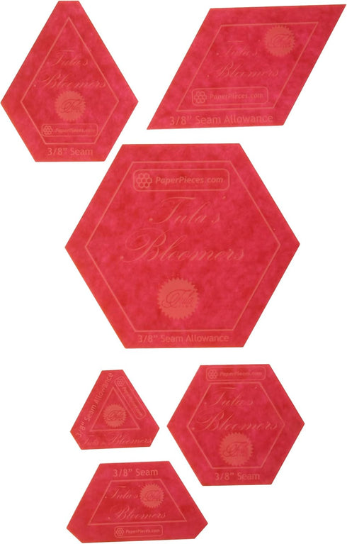 Paper Pieces Acrylic Fabric Cutting Template For Tula'S Bloomers Set 4, None...