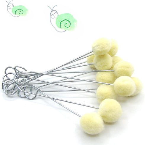 100 Packs Wool Daubers Ball Brush Leather Dye Tool with Metal Handle for DIY Crafts Projects...