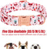 Christmas Dog Collar for Medium Dog, Pink Elk Santa Claus Male Dog Collar with Safety Metal Buckle Adjustable Puppy Collars for Small Large Boy&Gi...