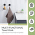APLusee Bathroom Towel Hook 2 Pack, Stainless Steel Round Coat Robe Hanger, Contemporary Decorative Toilet Kitchen Clothes Wall Holder (Matte Blac...