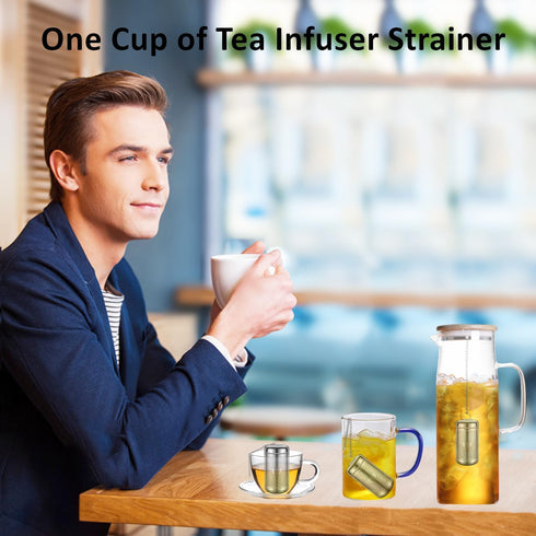 Loose Tea Infuser Strainer, 316 Stainless Steel Extra Ultra-fine Mesh Tea Infuser Filter for Mug Teapot Kettle, Tea Steeper for Black Tea, Green T...