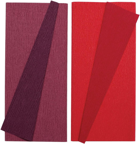 Lia Griffith Double Sided Crepe Paper Folds Roll, 6.7-Square Feet, Sangria and Aubergine, Cherry and Raspberry...