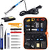 Soldering Iron Kit Electronics, 60W Adjustable Temperature Welding Tool, 5pcs Soldering Tips, Desoldering Pump, Soldering Iron Stand, Tweezers...
