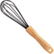 10" Silicone Whisk with Wood Handle - Black Whisk Head, Perfect for Pancake Batter, Eggs, Cake Mix, Blending, Gravy and Sauces...