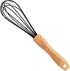 10" Silicone Whisk with Wood Handle - Black Whisk Head, Perfect for Pancake Batter, Eggs, Cake Mix, Blending, Gravy and Sauces...