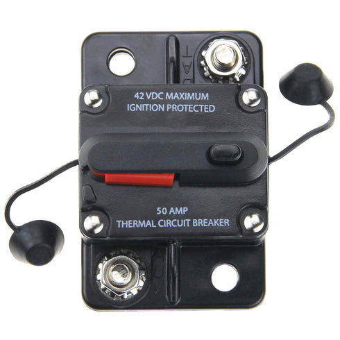 ZOOKOTO 50 Amp Car Automotive Marine Boat Audio Circuit Breaker with Manual Reset, 12V- 42VDC, Waterproof (50A)...