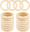 20 Pieces 70mm Wooden Rings, Natural Unfinished Solid Wooden Rings for Craft DIY, Jewelry Making...