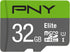PNY 32GB Elite Class 10 U1 microSDHC Flash Memory Card - 100MB/s read, Class 10, U1, Full HD, UHS-I, micro SD...