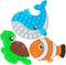 3 Pack Sensory Fidget Poppers Push Bubble Toy, Silicone Squeeze Autism Anxiety Stress Relief Educational Popping Toys for Kids Adults - Clown Fish...
