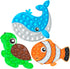 3 Pack Sensory Fidget Poppers Push Bubble Toy, Silicone Squeeze Autism Anxiety Stress Relief Educational Popping Toys for Kids Adults - Clown Fish...