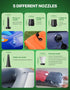Mini Air Pump Protable,Camping Gear Must Haves,Rechargeable Powered Air Pump,Small Travel Air Pump for Inflate Deflate with Camping Lights,for Raf...
