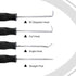 MECCANIXITY O-Ring Pick and Hooks 4in1 Set 140mm Oil Seal Gasket Precision Screwdriver Puller Remover Tool, Black...