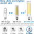 E11 LED Bulb Dimmable, JDE11 120V 100W Halogen Equivalent, 10W 1000 Lumen T3/T4 Mini Candelabra Base, E11 Bulbs for Ceiling Fan, Cabinet Lighting,...