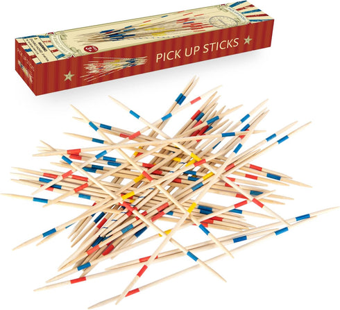 41 Piece 12 Inch Bamboo Pick Up Sticks Game Classic Table Game Fun Family Board Game Gift for Adults and Kids...