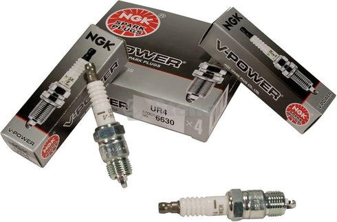 NGK (6630) UR4 V-Power Spark Plug, Pack of 1, One Size...