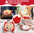 Microwave Bowl Huggers Warmers for Food Microfiber Heat Resistant Food Warmer Set Microwave Safe Handle Hot and Cold Bowls Holder Without Burning ...