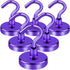 LOVIMAG Cruise Must Haves, 80Lb Magnet Hooks, Cruise Magnets for Door, Purple Cruise Door Magnets, Magnetic Hooks for Hanging-6Pack...