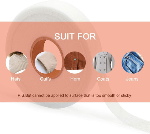 Boao Iron-on Hemming Tape Fabric Fusing Tape Fusible Bonding Web Adhesive for Bonding Clothes Jeans Pants Collars, 100 Yards(5/8 Inches)...