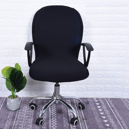 Computer Office Chair Cover Stretchable Removable Office Swivel Chair Cover Universal Lift Chair Slipcovers (Black)...
