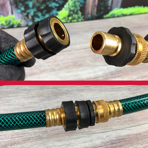 Chapin International 6-9465: 3/4 Inch Garden Hose Quick-Connect Fittings Male and Female 2-Piece Assembly, Heavy Duty, Set of 4, Metallic...
