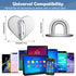 8 Pcs Cell Phone Finger Ring Adhesive Metal Phone Finger Grip Loop Stand Heart Grip Holder Phone Charm Hook for DIY Hanging Supplies (Silver)......
