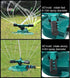 Elly Decor Automatic 360 Rotating Sprinkler, Adjustable Garden Water Lawn Irrigation System of 3 Arm Sprayer 32.8 feet Spray Distance...