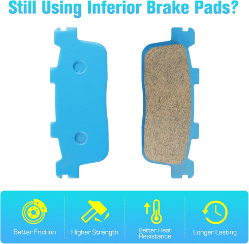 Brake Pads Ceramic Organic for KYMCO STREET People GT 300i 2011-15, XCiting 250 2005-11, My Road 700 i 2011-15...