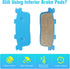 Brake Pads Ceramic Organic for KYMCO STREET People GT 300i 2011-15, XCiting 250 2005-11, My Road 700 i 2011-15...