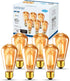 ANWIO Vintage Edison Light Bulb ST21 LED Filament Bulb 7W(60 Watt Equivalent) Dimmable 2500K (Amber Glow) Warm White E26 Medium Base, Amber Glass ...