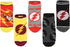 DC Comics The Flash Lighting Logo 5 Pair No-Show Ankle Socks...