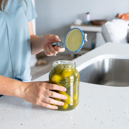 Oleex Jar Opener for Weak Hands (x2) with Keychain Bottle Cap Opener. Easy Seniors Arthritis, Kids Openers. Gripper Tight Lid Opener, Kitchen Gadg...