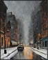 Posterizer 1 pcs-beautiful city in winter-in oil painting style -3-Landscape & Nature Art-GIft for Men Women Teens-Dining Room Decor- unframed wal...