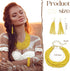 3 Pcs Multi Strand Beaded Statement Necklace Set Include Multi Layer Seed Beads Necklace Yellow Beaded Bracelet Handmade Beaded Tassel Earrings fo...