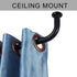 Room Darkening Curtain Rod, Wrap Around Design, Extra-Thick 1-Inch Diameter Single Drapery Rod, Extendable Metal Rod Set for the Blackout Curtains...