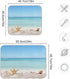 Summer Starfish Dish Drying Mats Seashells Beach Theme for Kitchen Counter Sink 16x18 in, Coastal Dish Draining Mat Baby Bottle Rack Drainer Mat D...
