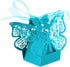 50 Pieces Butterfly Laser Cut Favor Boxes DIY Wedding Birthday Gift Candy Boxes with Ribbons (Skyblue)...