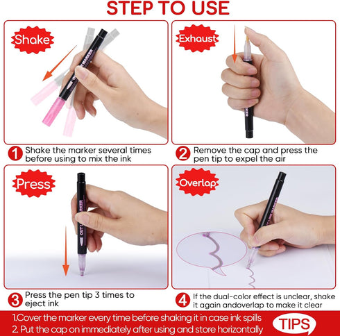 24 Pack Double Line Outline Markers, Squiggles Shimmer Markers Set, Self Outline Metallic Glitter Marker Pens for Christmas,Art, Drawing, Writing,...