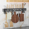 Wall Mount Utensil Rack, 15.7inch Stainless Steel Kitchen Knife Utensil Holder, Cookware Cutlery Holder Utensil Wall Shelf with Hooks for Spoons, ...