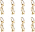 20sets Golden Lobster Claw Clasps Hook with Flat Split Keychain Ring with Swivel Trigger Clip with Little Lobster Clasp for DIY Craft Jewelry Maki...