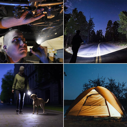 Lighting EVER LED Flashlights High Lumens, Small Flashlight, Zoomable, Waterproof, Adjustable Brightness Flash Light for Outdoor, Emergency, AAA B...