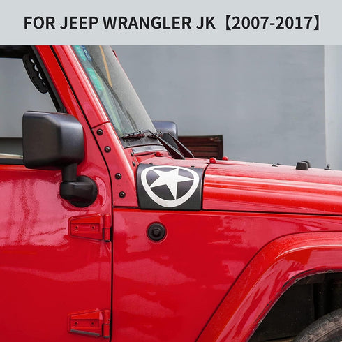 JeCar Cowl Body Armor Cowl Cover Side Guards for 2007-2017 Jeep Wrangler JK & Unlimited - Pair (White)...