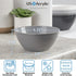 US Acrylic Unbreakable 28 oz. Plastic Stackable Cereal Bowls for Snacks & Ice Cream in Grey Colors (Set of 8) 6-inch Reusable, BPA-Free, Made in t...