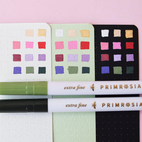 Primrosia 12 Amore Acrylic Paint Pens for rock painting, paper, wood, ceramic, stone, canvas – Extra Fine Tip Markers Set...