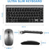 Wireless Keyboard and Mouse Combo, Compact Quiet Wireless Keyboard and Mouse Set 2.4G Ultra-Thin Sleek Design for Windows, Computer, Desktop, PC, ...