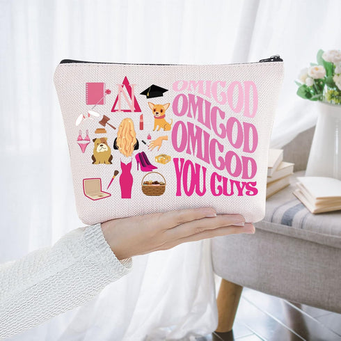 Elle Woods Cosmetic Makeup Bag Musical Theatre Gifts Omigod Omigod Omigod You Guys Makeup Zipper Bag Elle Woods Merchandise (Omigod)...