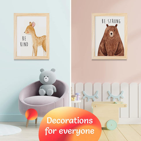 Set of 6 Baby Animal Nursery Wall Art Prints - Cute & Inspirational Decor for Baby Girls & Boys, Kids Room, Playroom, Nursery - Unframed 8x10 Inch...