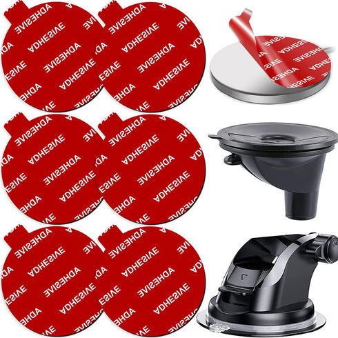 6 PCS Adhesive Pad Replacement for Dashboard/Windshield/Phone Sucker Holder Suction Cup Mount, 53mm(2.09inch) Circle Double Sided Self Stickers/GP...