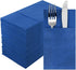 Navy Blue Napkins Hand Towels Disposable, Linen-Feel Dinner Napkins with Prefolded Built-in Flatware Pocket, Guest Paper Hand Towels For Wedding, ...