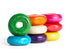 1000 Multicolor Round Rondelle Disc Wood Beads 10mm x 4mm with 3.2mm Hole...