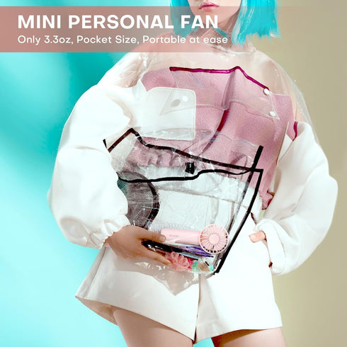 Nezylaf Mini Handheld Fan,Portable Fan Rechargeable with 3 Speeds,Travel Essential Summer Accessory for Women: Hand fan for, Makeup, Eyelash, and ...
